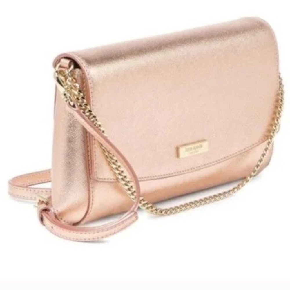 Kate Spade Greer Laurel Way Rose Gold Leather Crossbody Bag